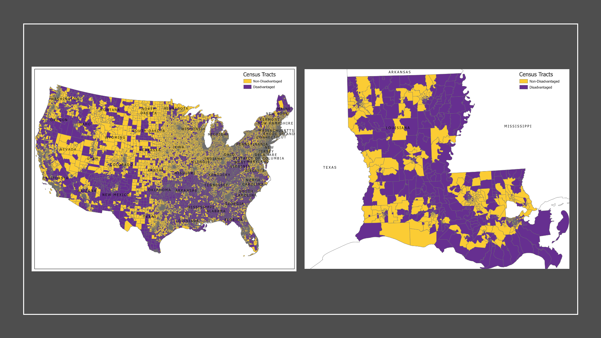 advantaged and disadvantaged communities in the U.S. and LA