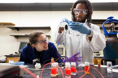 students in lab