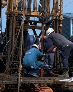 Offshore well workers