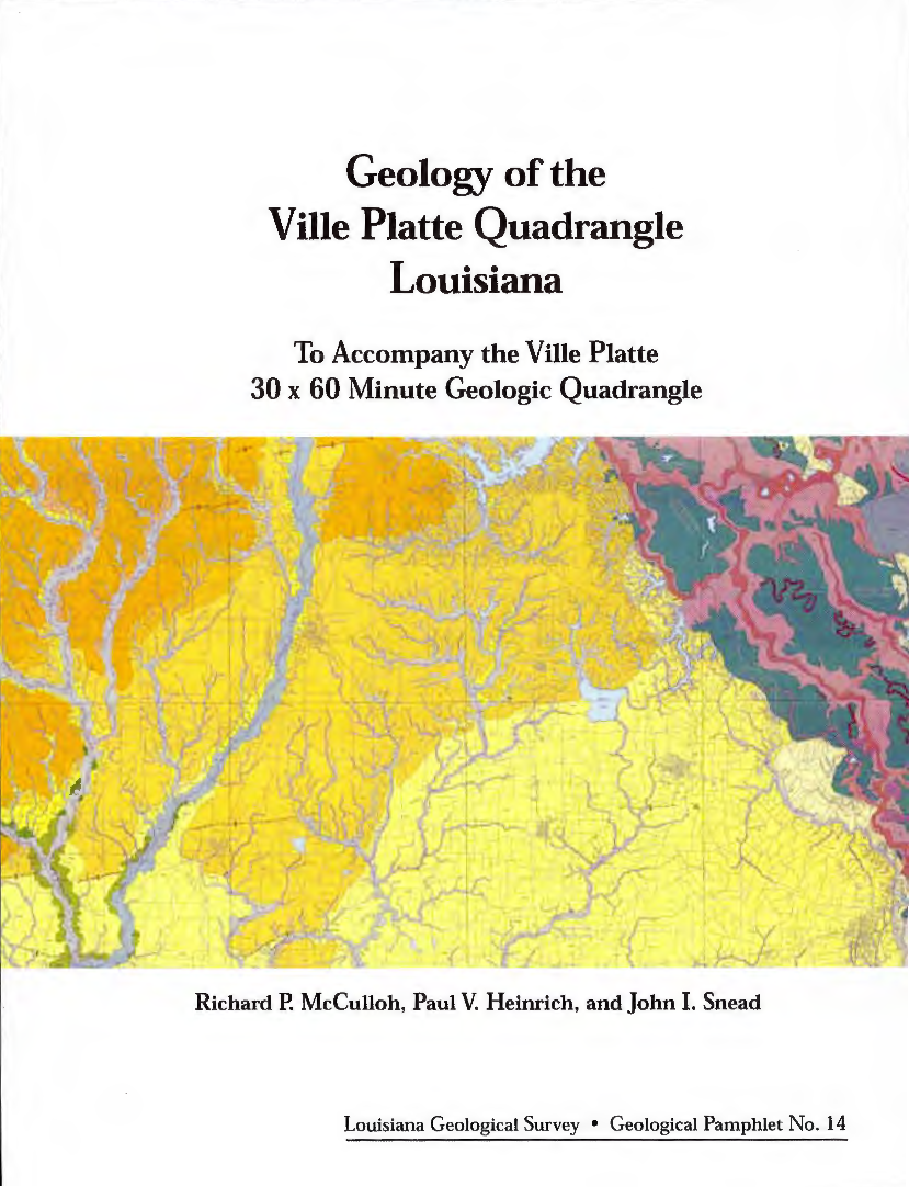 Geology of the Ville Platte Quadrangle Louisiana
